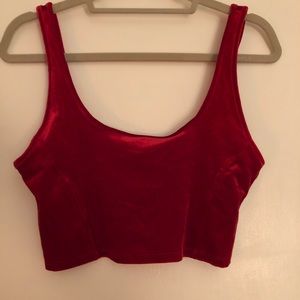 Forever 21 velvet crop top